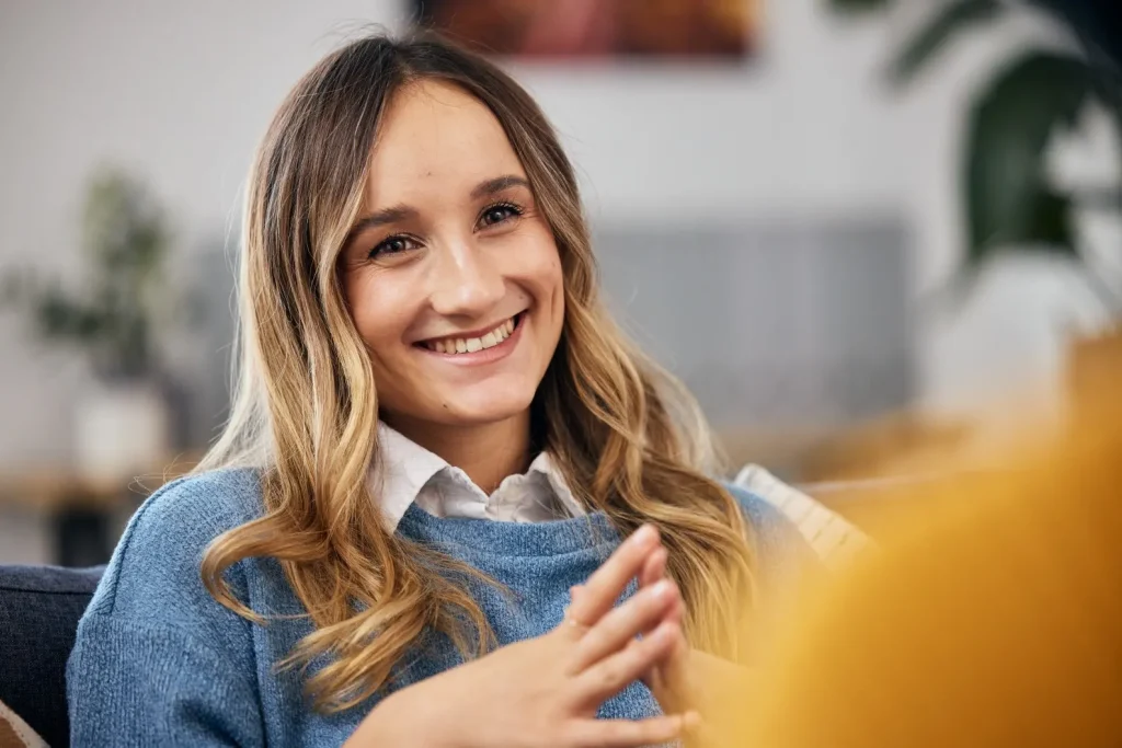 Woman smiling