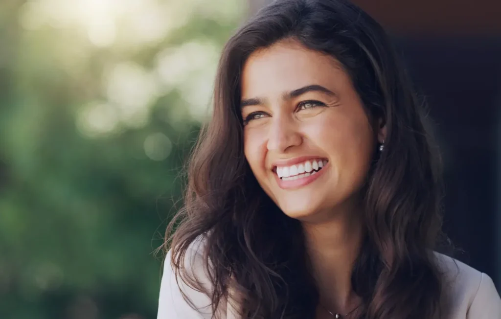 Woman smiling