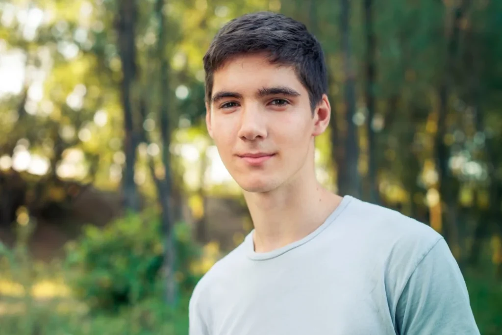Man looking at camera